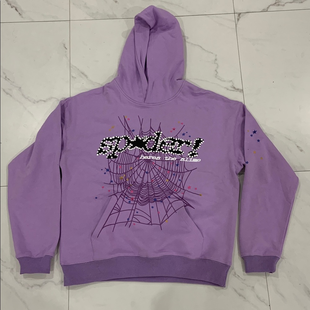 Spider sp*der! Purple Acai Pullover Hoodie for Men Size Large